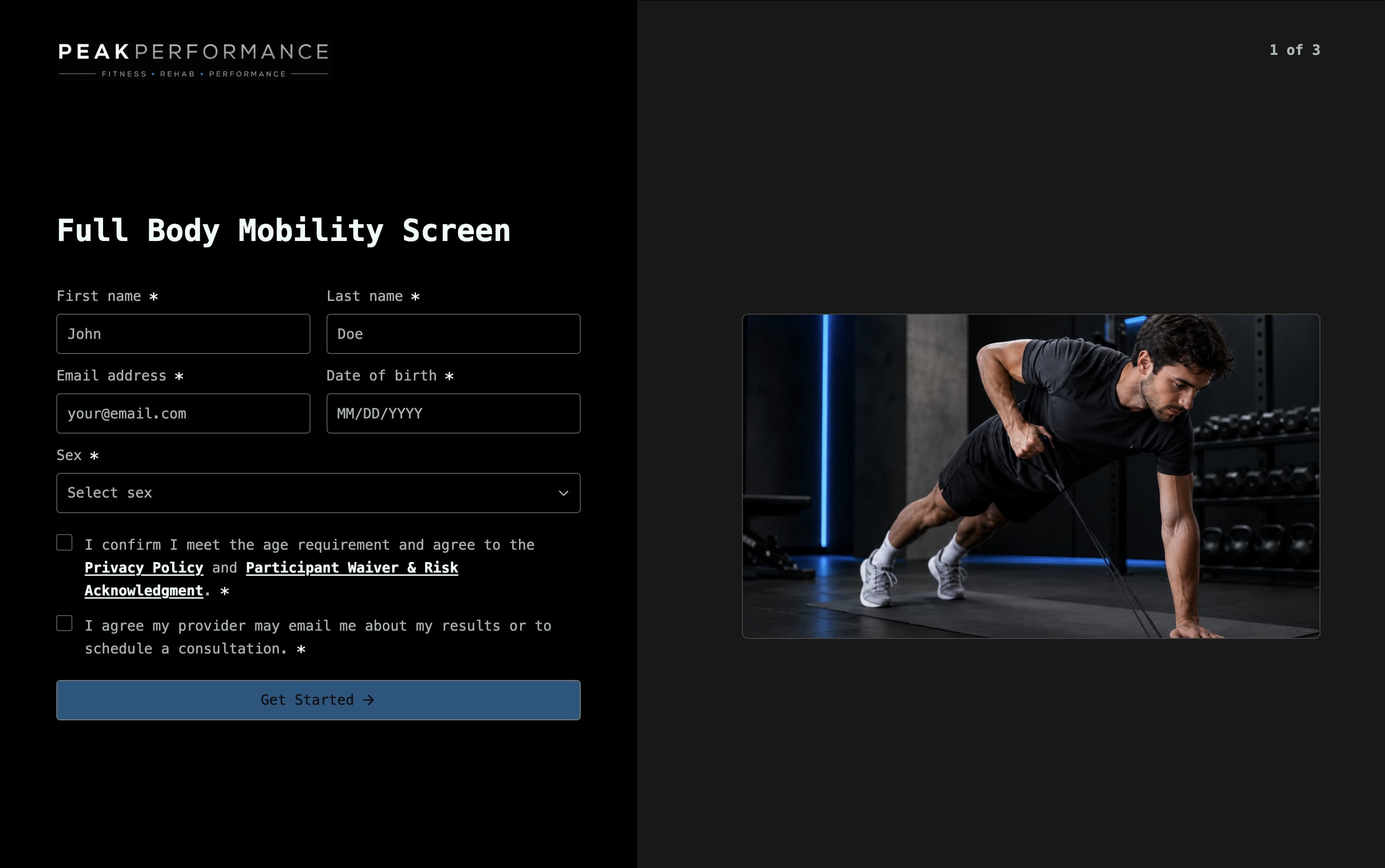 AI-powered digital health intake form